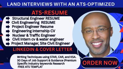 I will craft an engineering resume, civil engineer, intern structural engineer, project