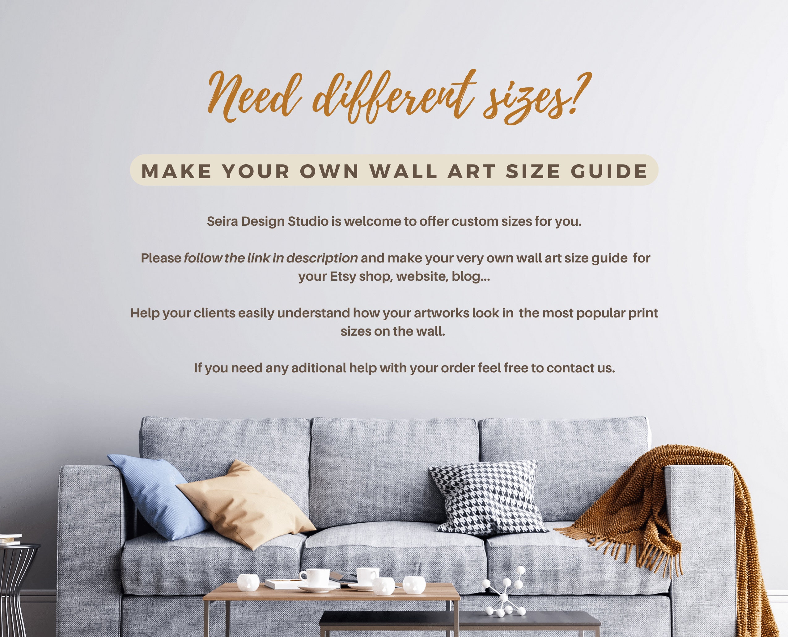 Wall Art Size Guide Frame Sizes Guide Poster Size Guide  Etsy Canada