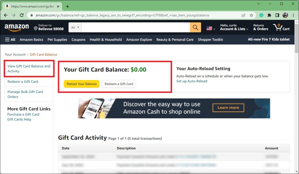How to Check Amount on Amazon Gift Card