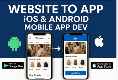 I will convert website to app iOS app and Android mobile app development WebView