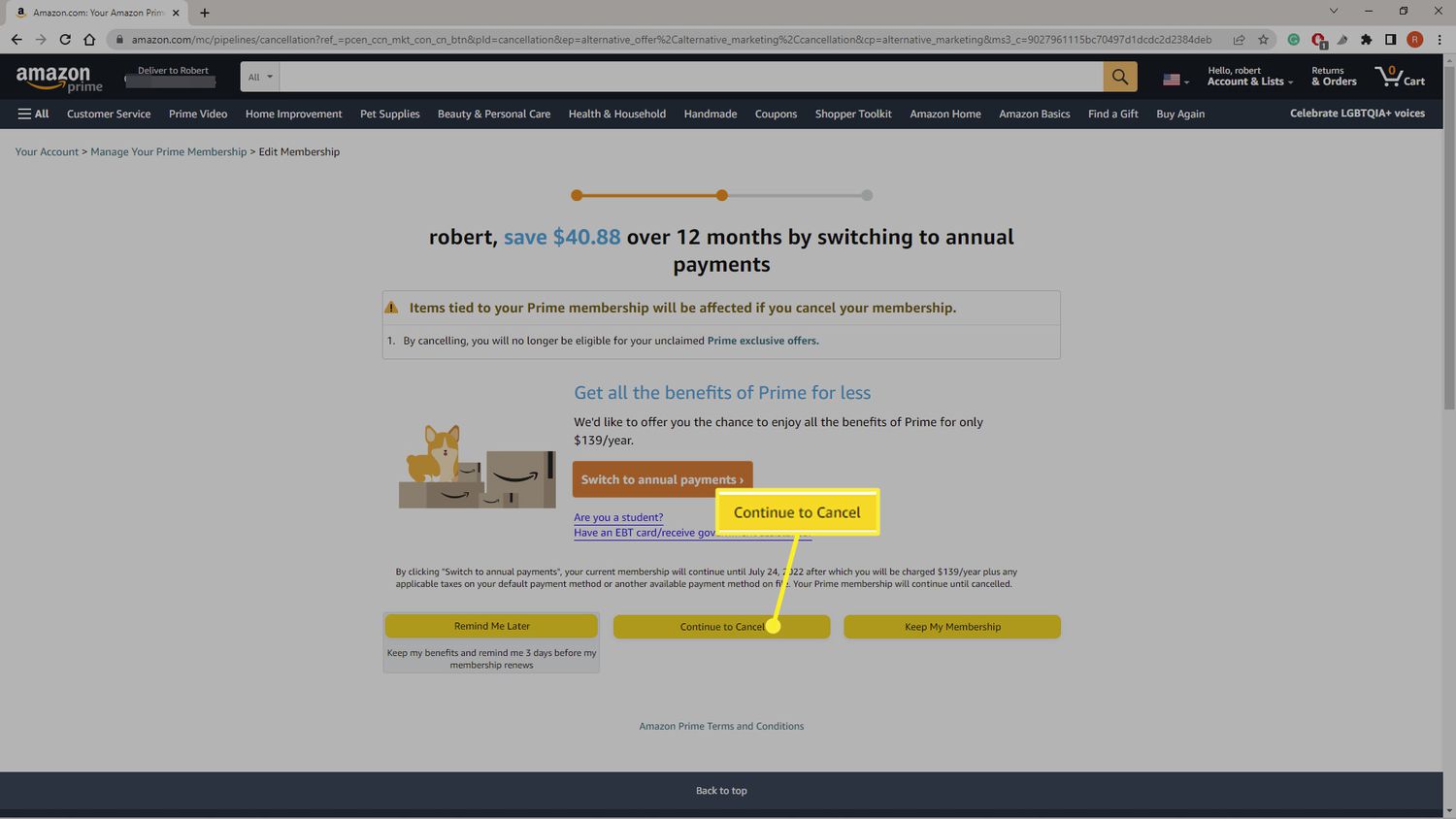 How to Cancel a Amazon Prime Membership