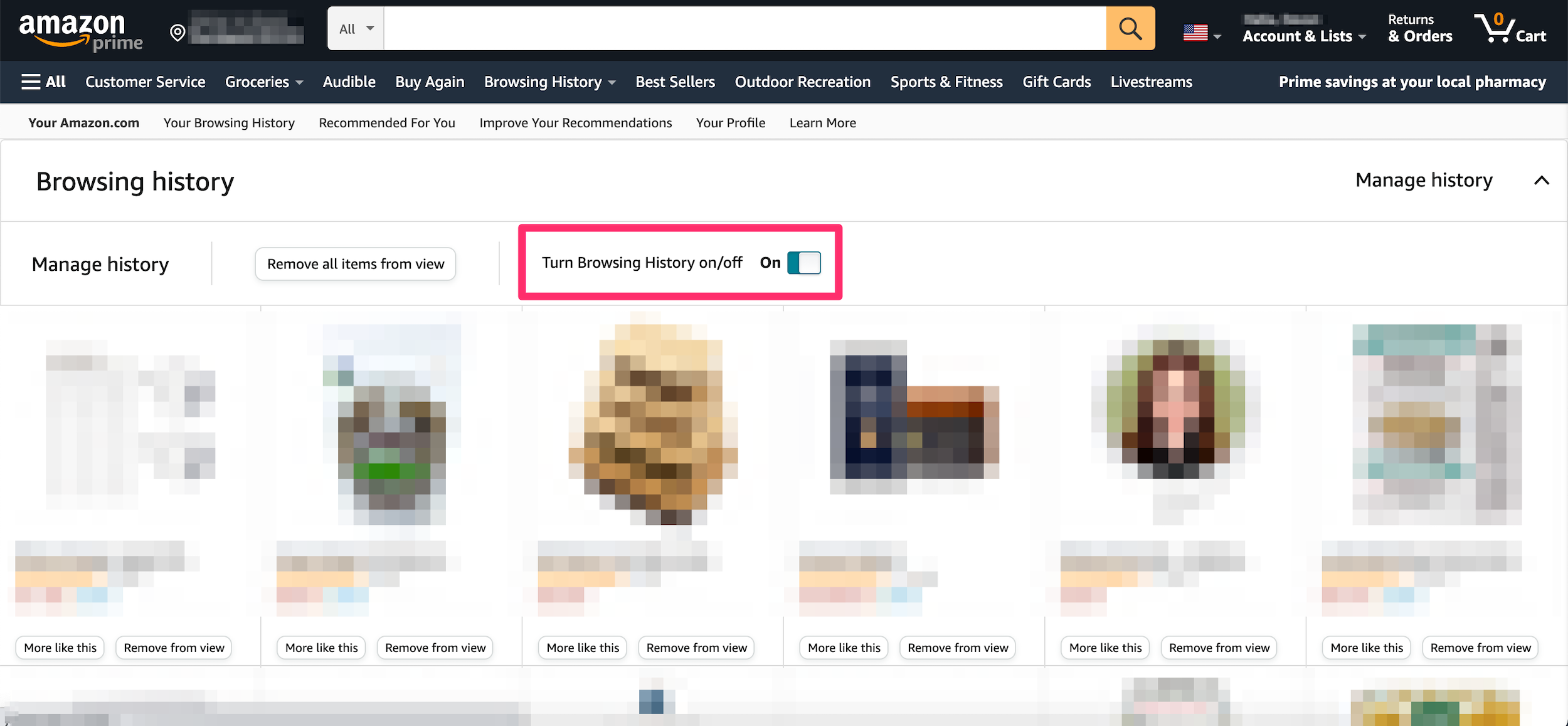 How to edit and delete your Amazon browsing history and turn off tracking