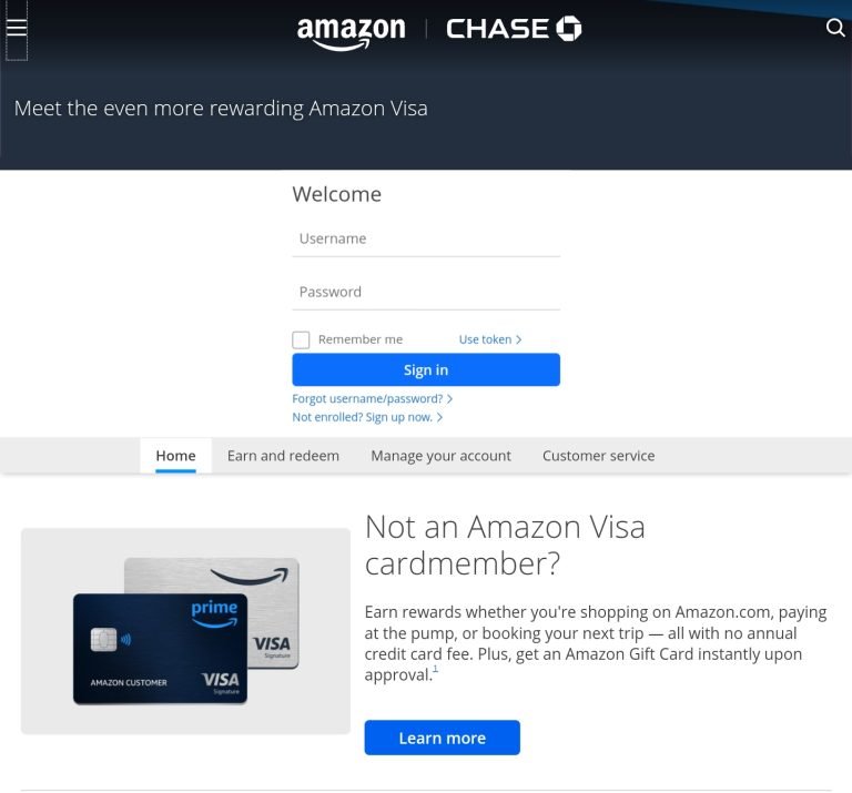 Amazon Credit Card Login  Chasecom Chase Card Login 2024