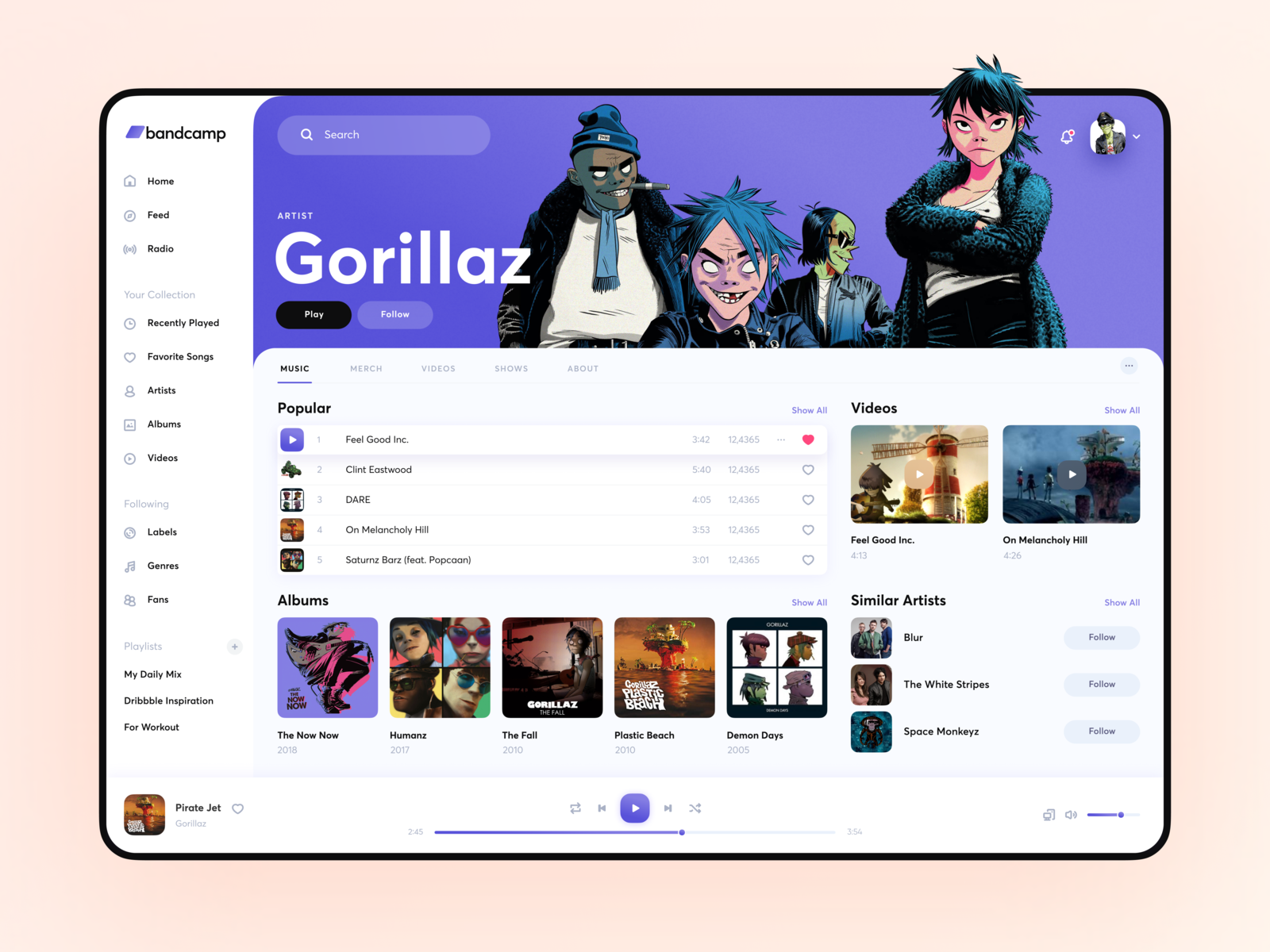 Bandcamp Light Theme  Redesign Concept  Mobile app design 