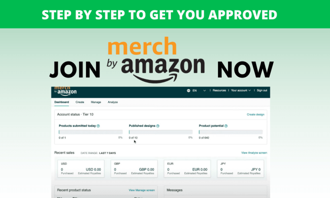 Vous aider  crer votre compte merch by amazon