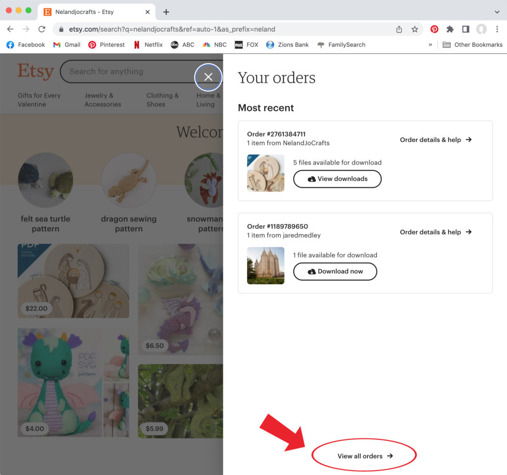 How to download digital files from Etsy  nelandjocraftscom