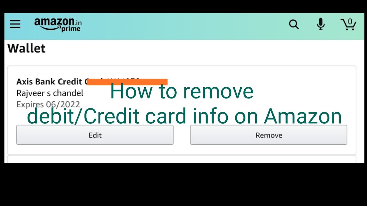 How to remove payment method on Amazon  How to delete credit card From 