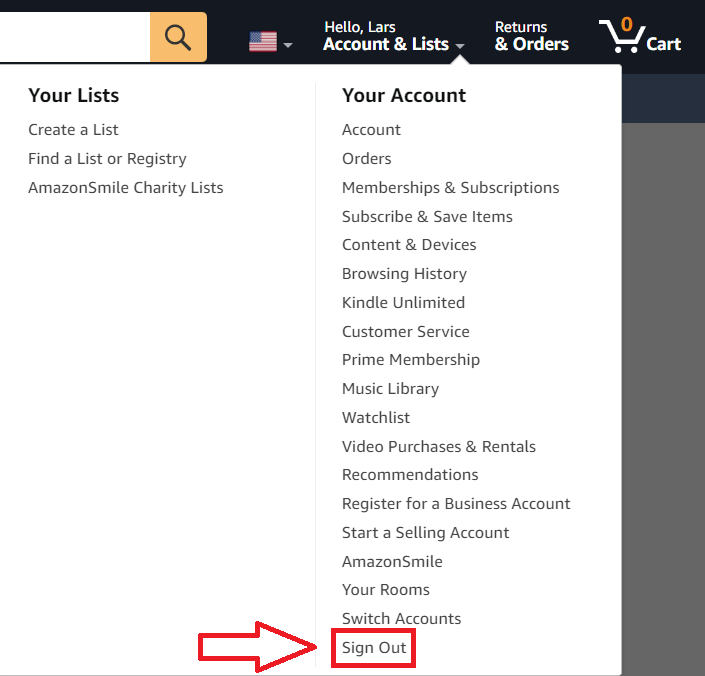 How to logout of the amazon app Step by step plan with images