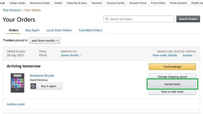 How to cancel an Amazon order  Toms Guide