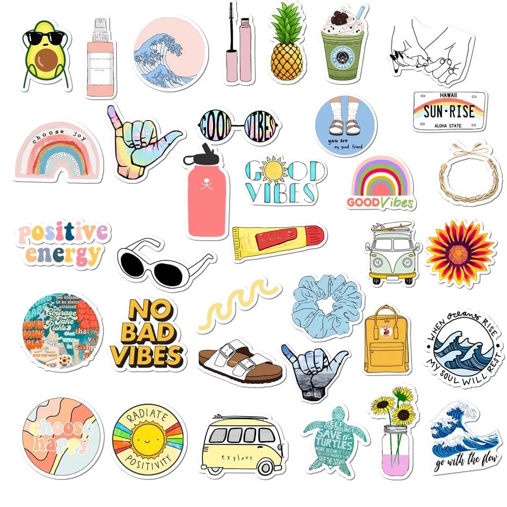 VSCO Stickers 35 Stuks variatie 1  Kraagjeskopennl