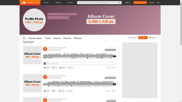 SoundCloud Banner Size Guide  Examples