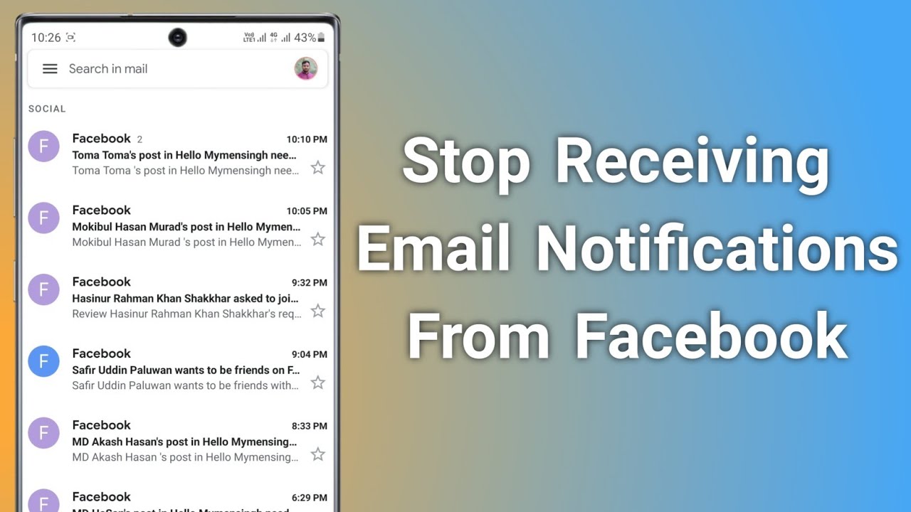 How to Stop Receiving Email Notifications From Facebook  YouTube