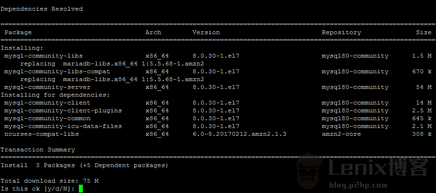 Amazon Linux 2 MySQL 8 Lenix Blog