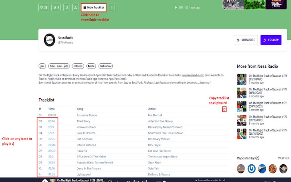 Mixcloud with Tracklist for Google Chrome  Extension Download