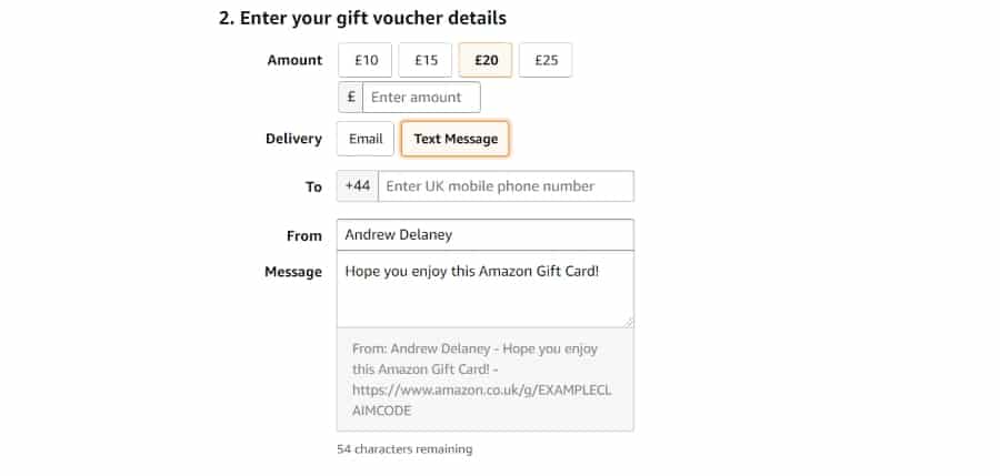 How to send Amazon gift card via email  Quick Guide  Apps UK 