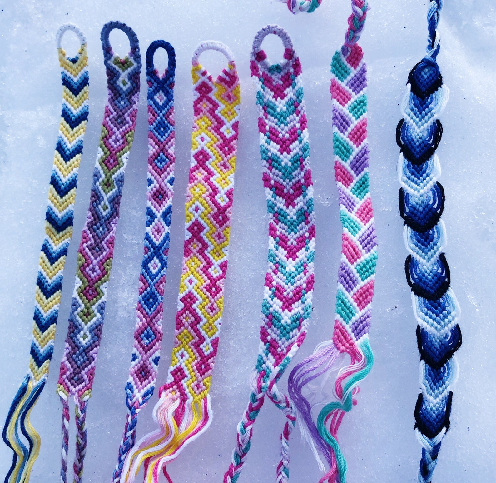 Hand Crafted Woven VSCO Friendship Bracelets Embroidered DMC  Etsy