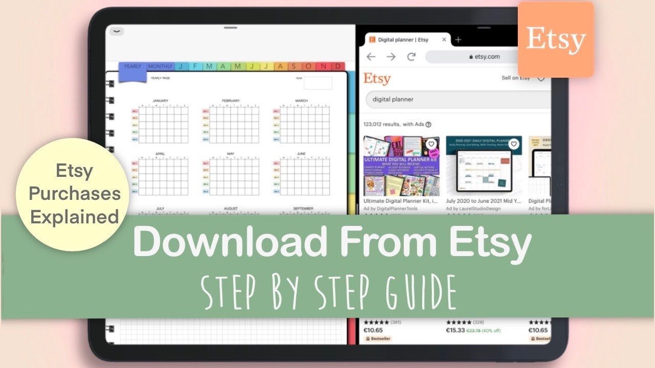 How to Download from Etsy Download Digital Purchases on Etsy Tutorial