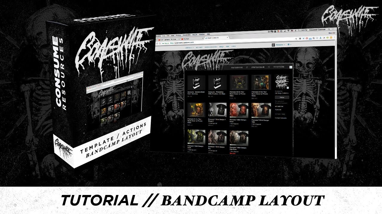Tutorial  Custom Bandcamp Page w Free Photoshop Actions and 
