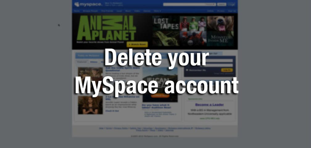 Delete your MySpace account  Video  CNET