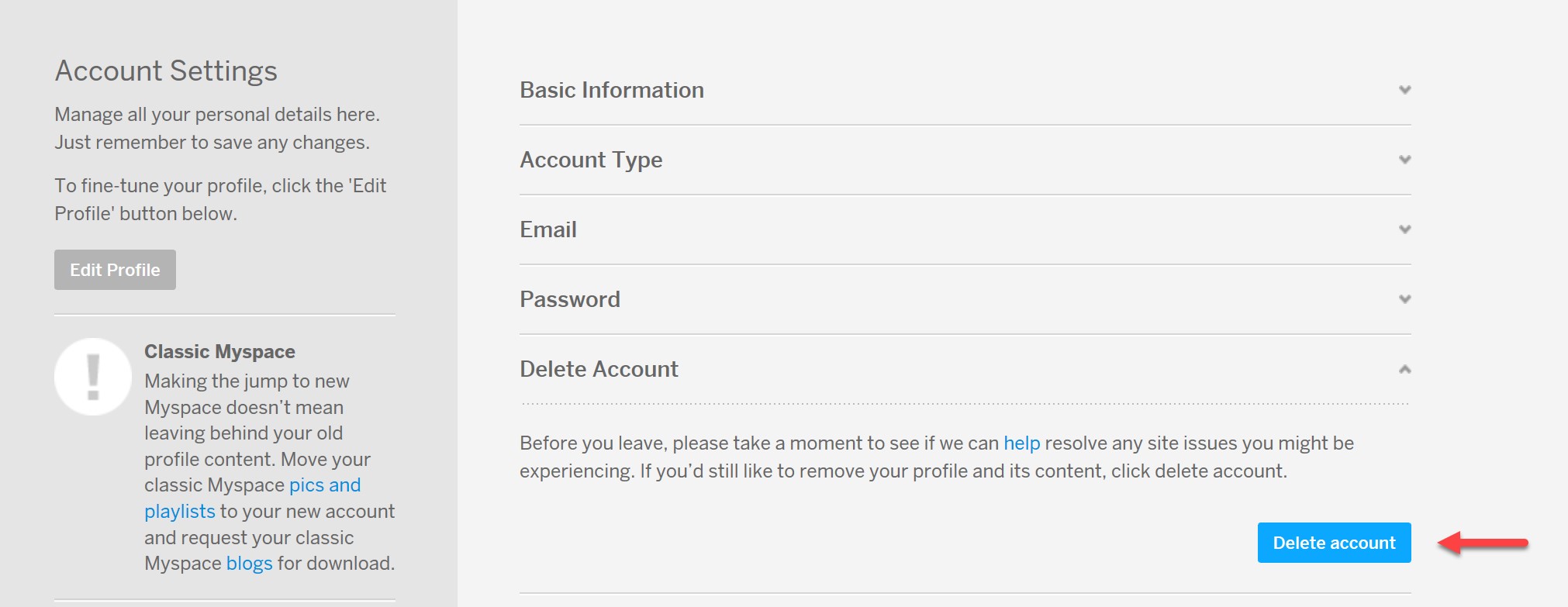 How to Delete My MySpace Profile