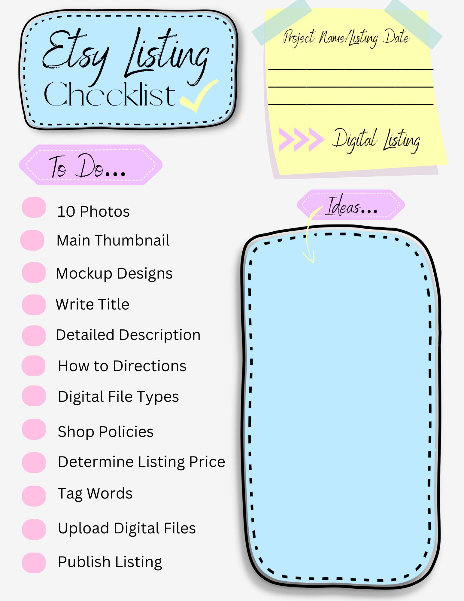 Etsy Checklist Step by Step Guide How to Make an Etsy Listing for New 