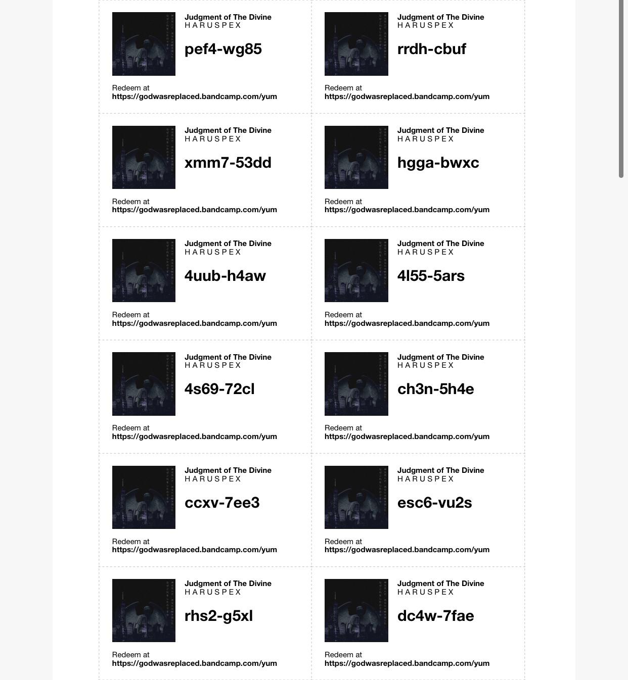 Codes on codes on codes  rBandCamp
