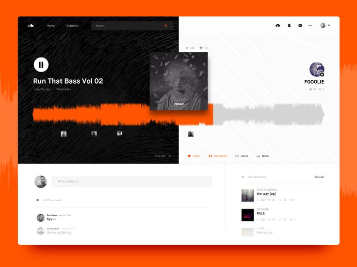 Soundcloud Song Layout  UI Challenge Week 07 by Mario imi