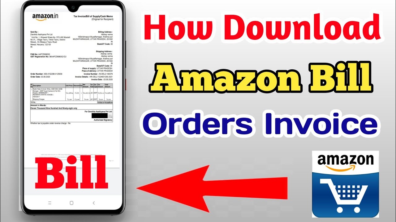 How Download Amazon Order Invoice  Amazon Bill  Amazon Bill kaise 