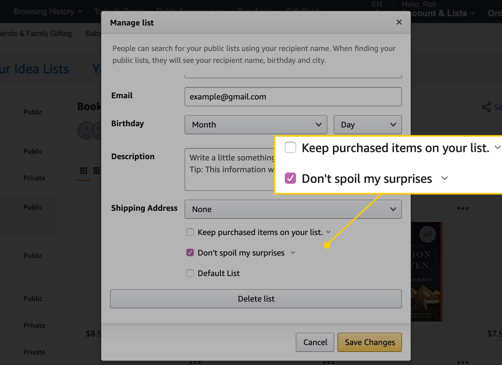 How to Make and Share an Amazon Wish List