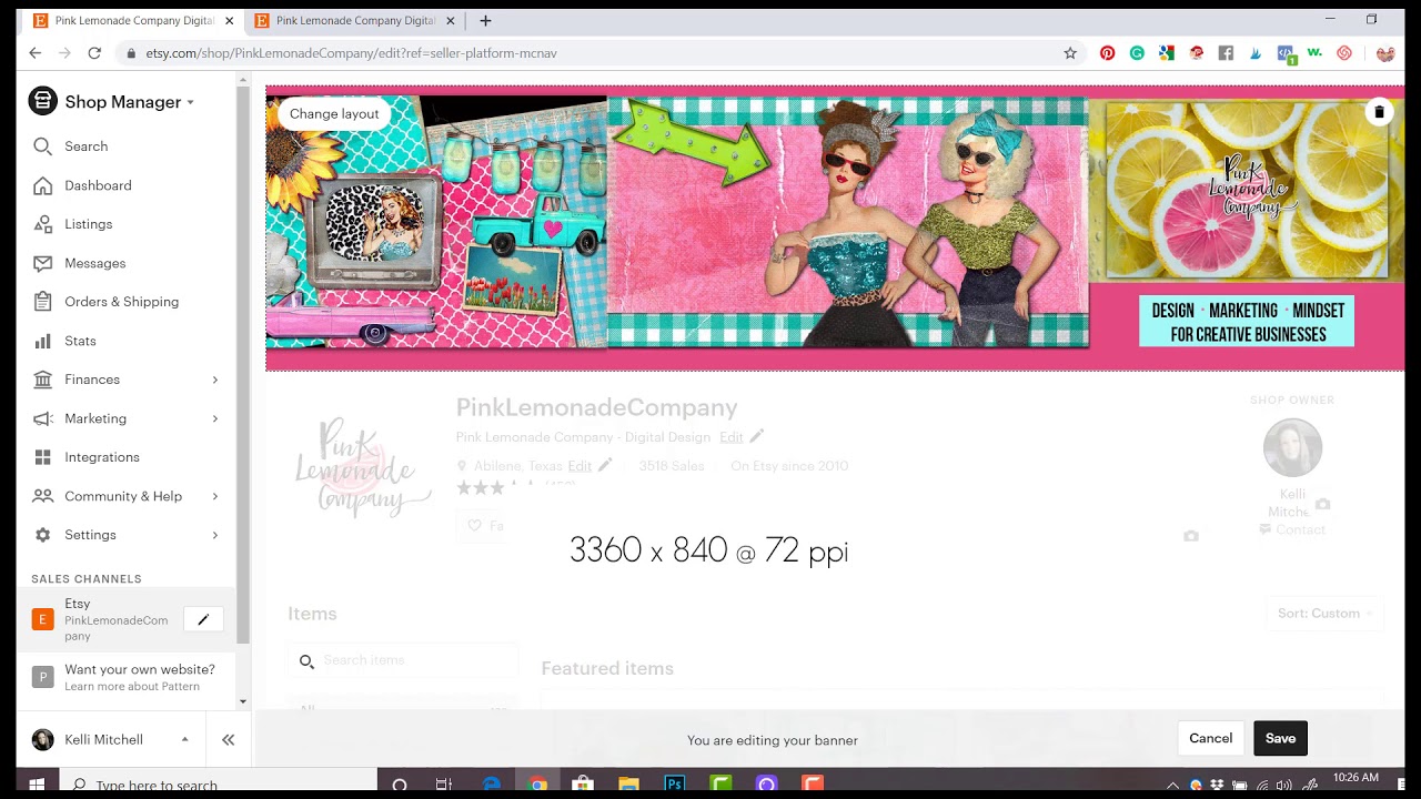 How To Change Your Etsy Banner  YouTube