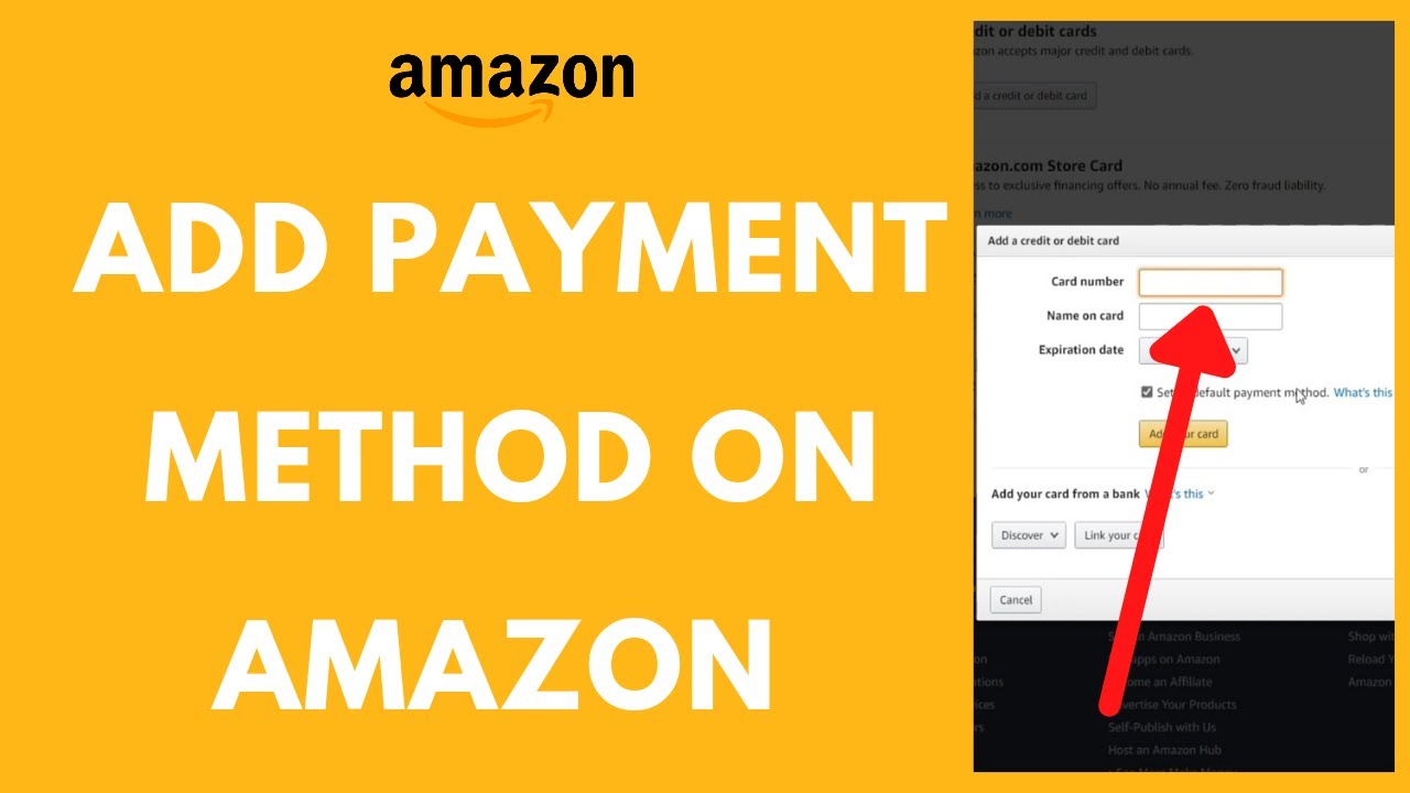 Amazon Payment Method How to Add Card on Amazon  YouTube
