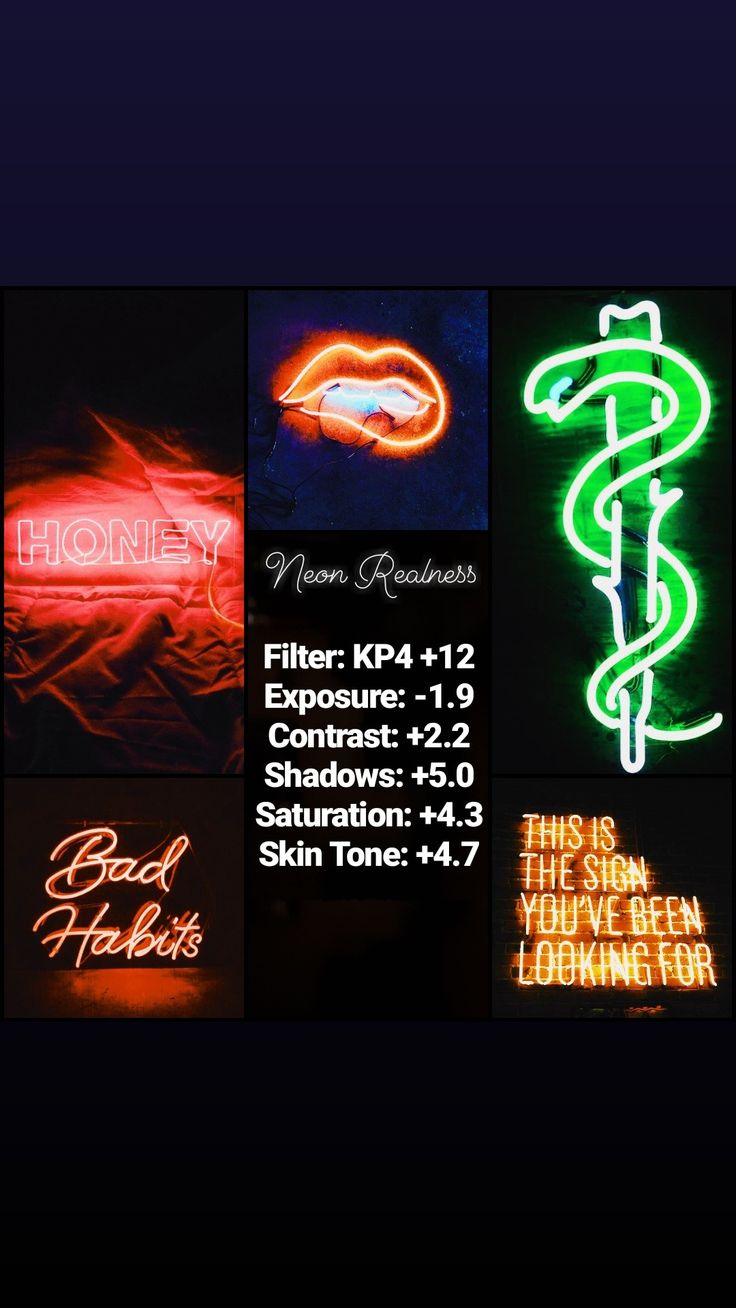 Neon Realness VSCO filter  Vsco filter Photo editing vsco Vsco themes