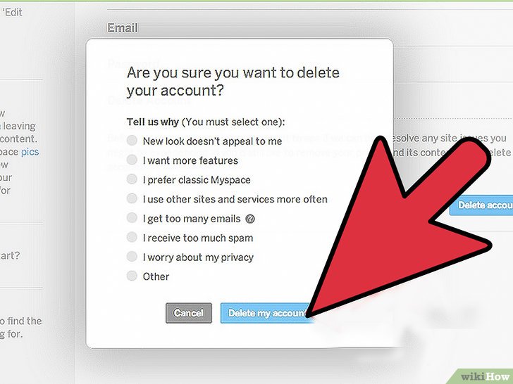 Cmo cancelar tu cuenta de MySpace 13 Pasos