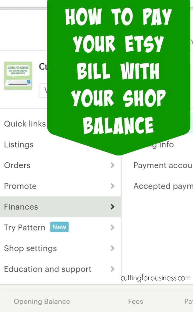 How to Pay Your Etsy Bill from Your Etsy Shop Account  Starting an 