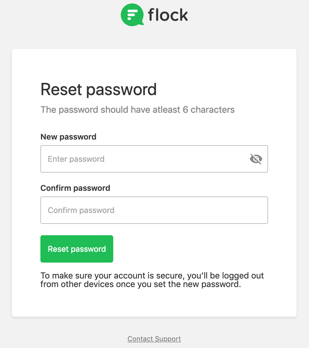 Manage your password Flock