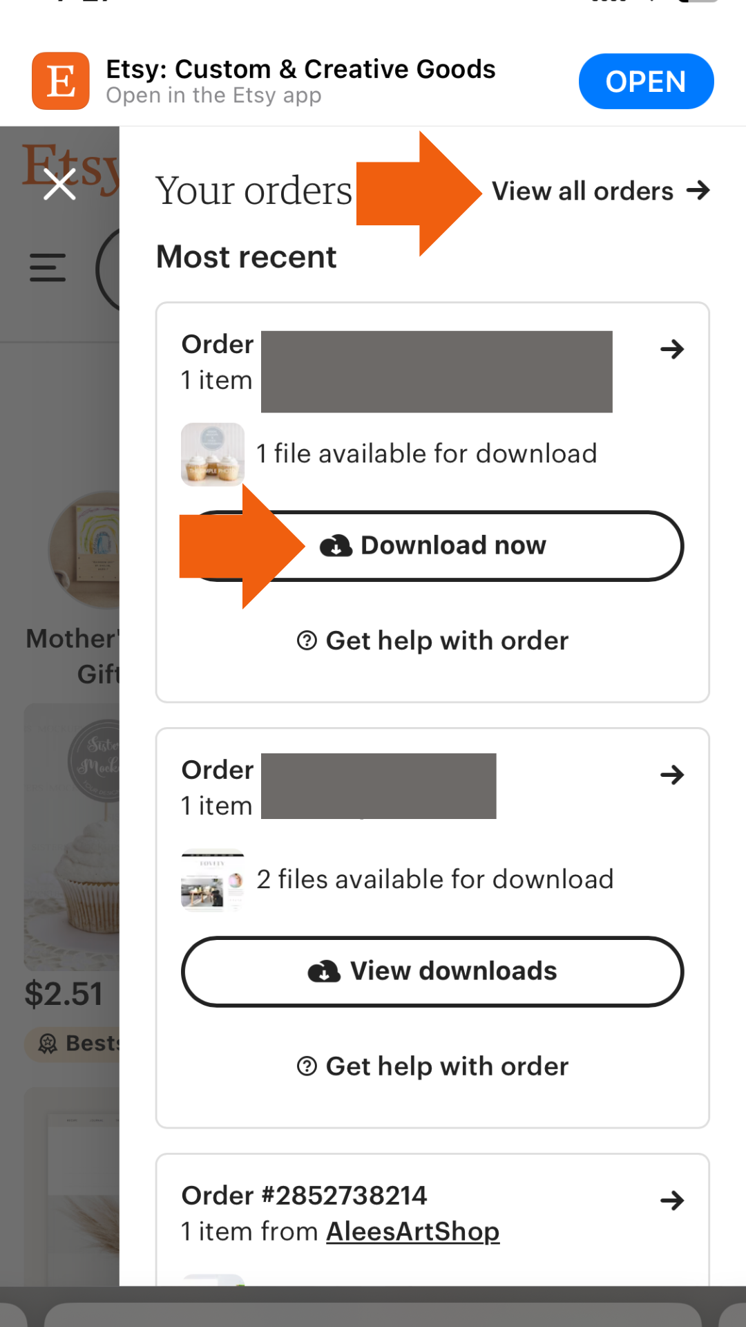 How to Download Digital Files on Etsy