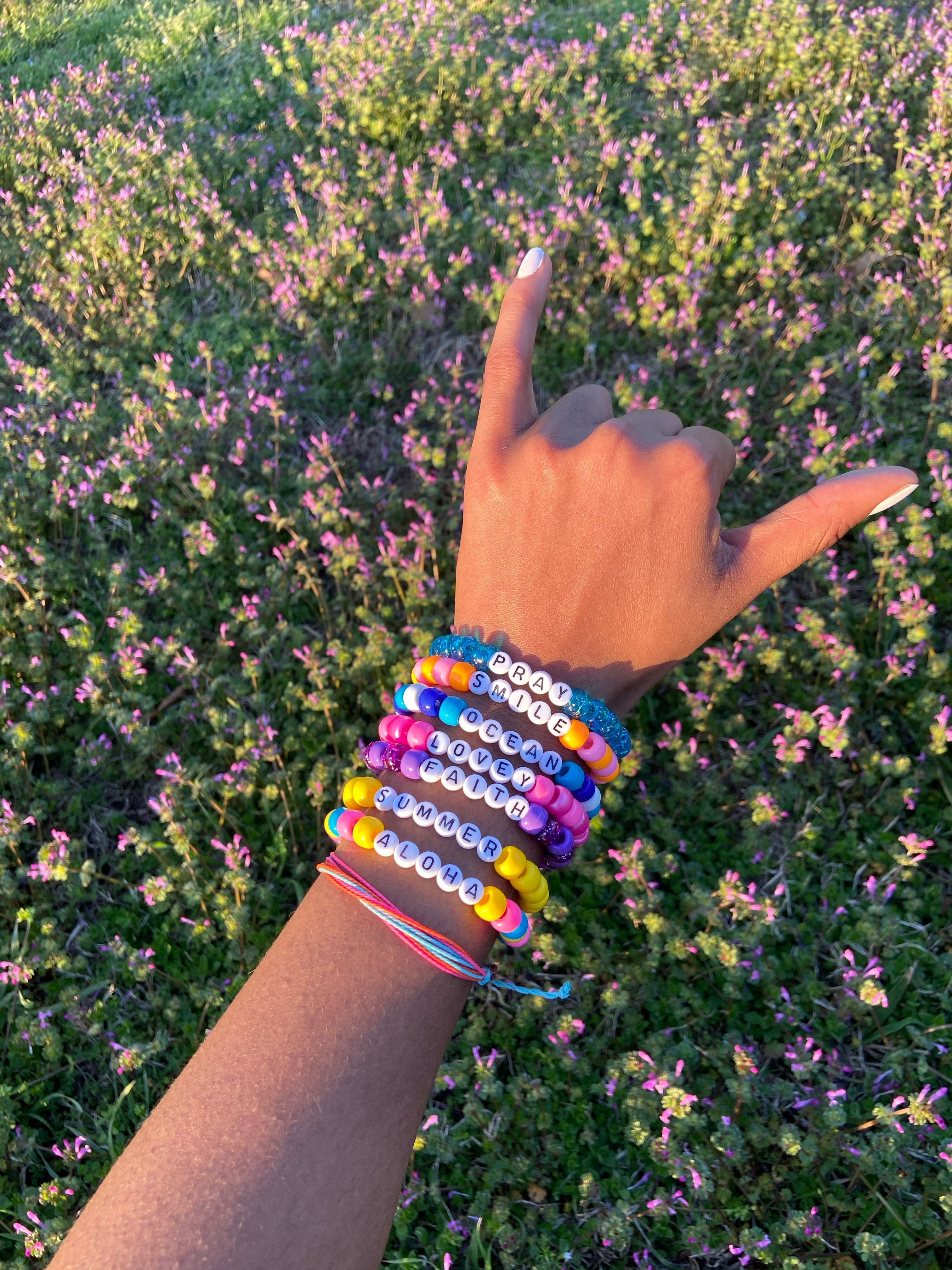 FREE SHIPPING Customizable vsco bracelet Pony bead bracelets