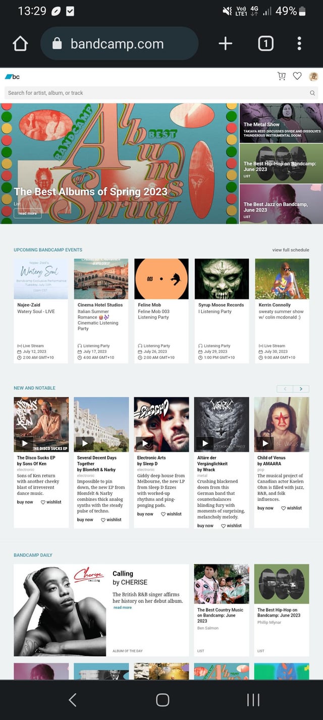 How do I change back to OG mobile bandcamp  rBandCamp