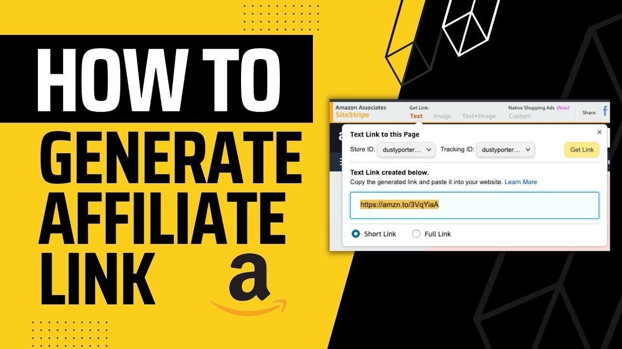 How to Generate Amazon Affiliate Link