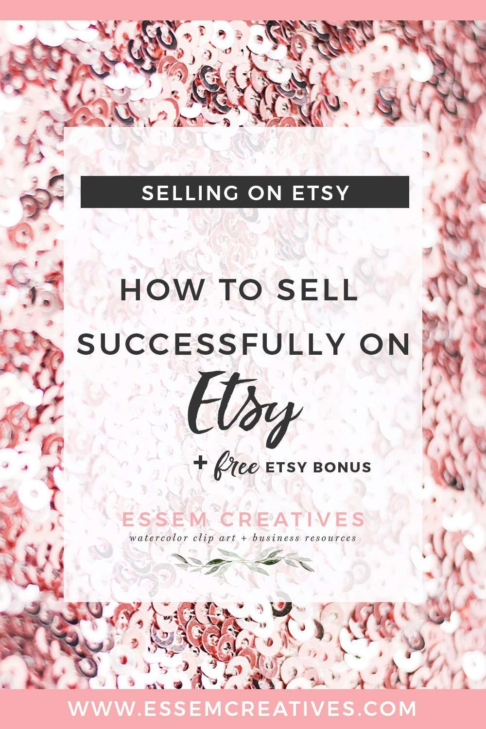 How to sell on Etsy successfully Essem Creatives Watercolor Clipart