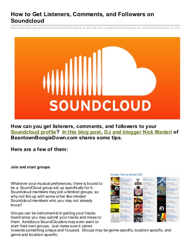 how to get more soundcloud followers