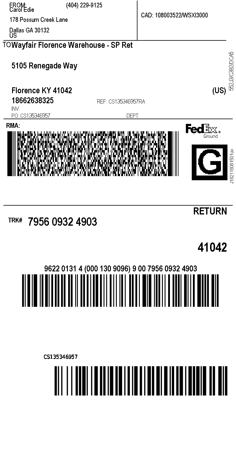 Amazon Printable Return Label