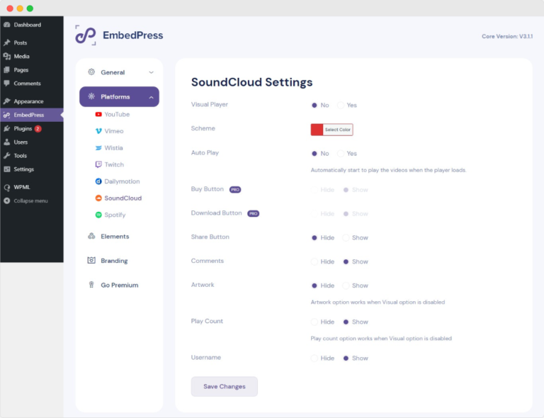 How To Configure Settings For SoundCloud Audio Embeds