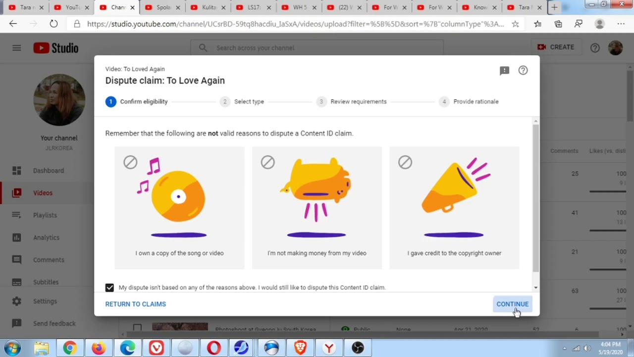 How to Claim A Dispute in your Copyright Claims Video Tutorial  YouTube