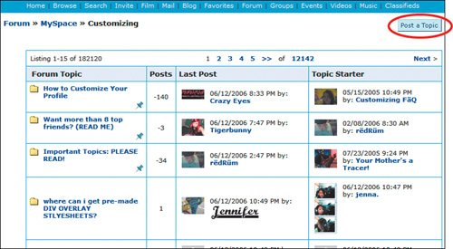 How to Post on MySpace Effectively
