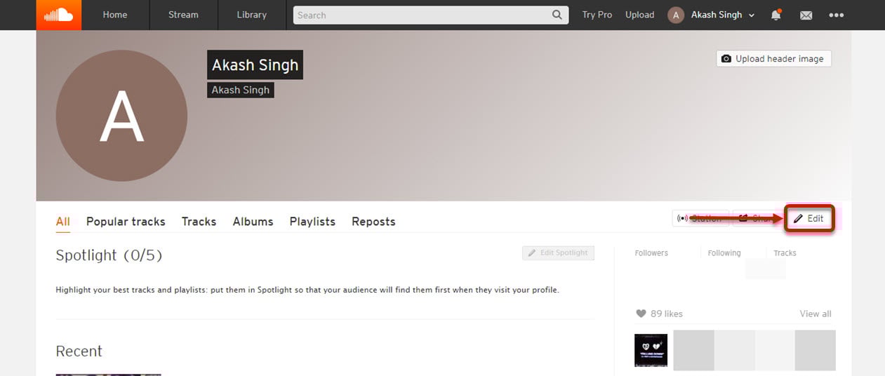 How to change your Soundcloud URL profile playlist tracks
