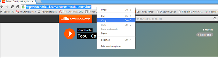 How do I find my SoundCloud track URL  RouteNote Support Hub