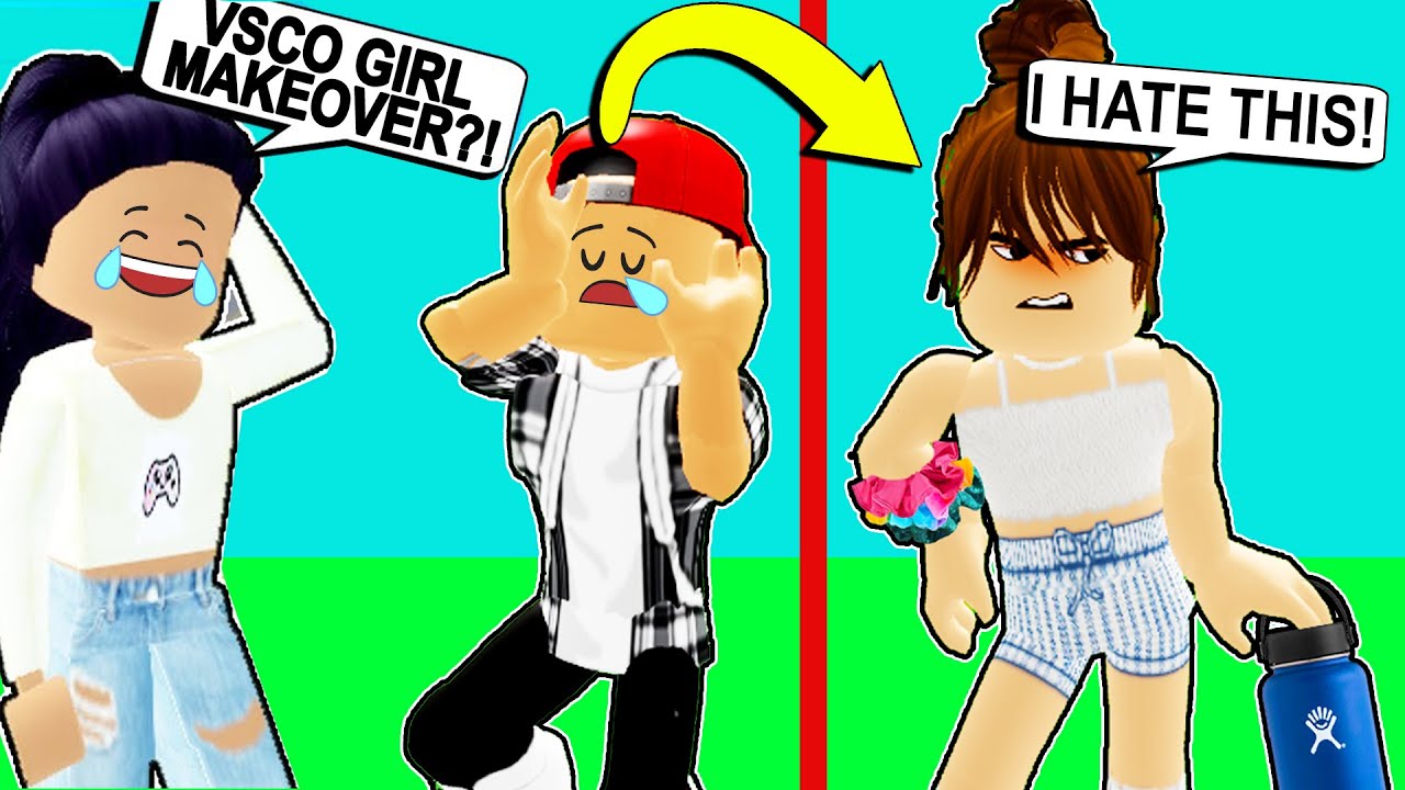 TURNING MY BOYFRIEND INTO A VSCO GIRL  Roblox Fashion Famous   YouTube