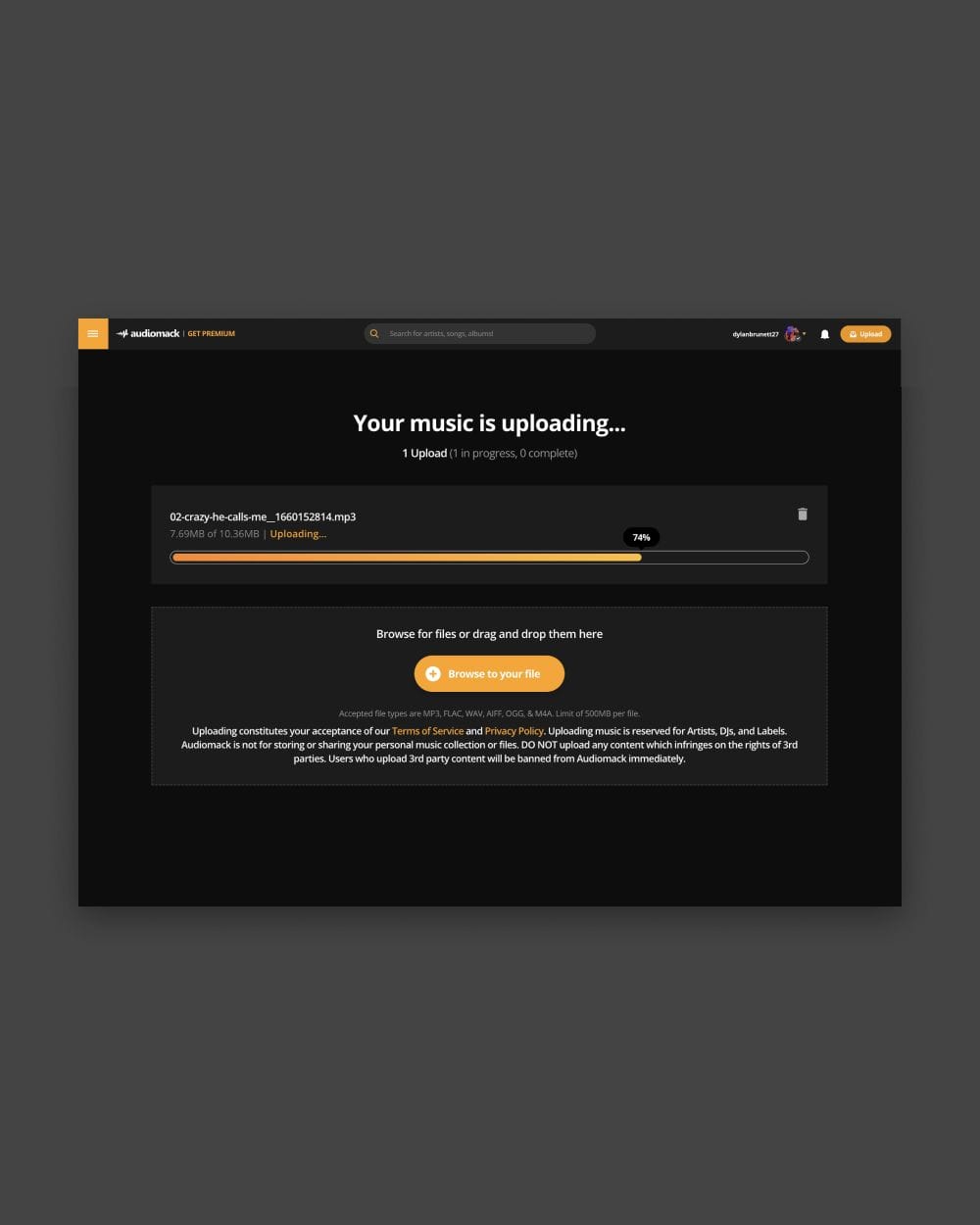 How To Upload A Song On Audiomack
