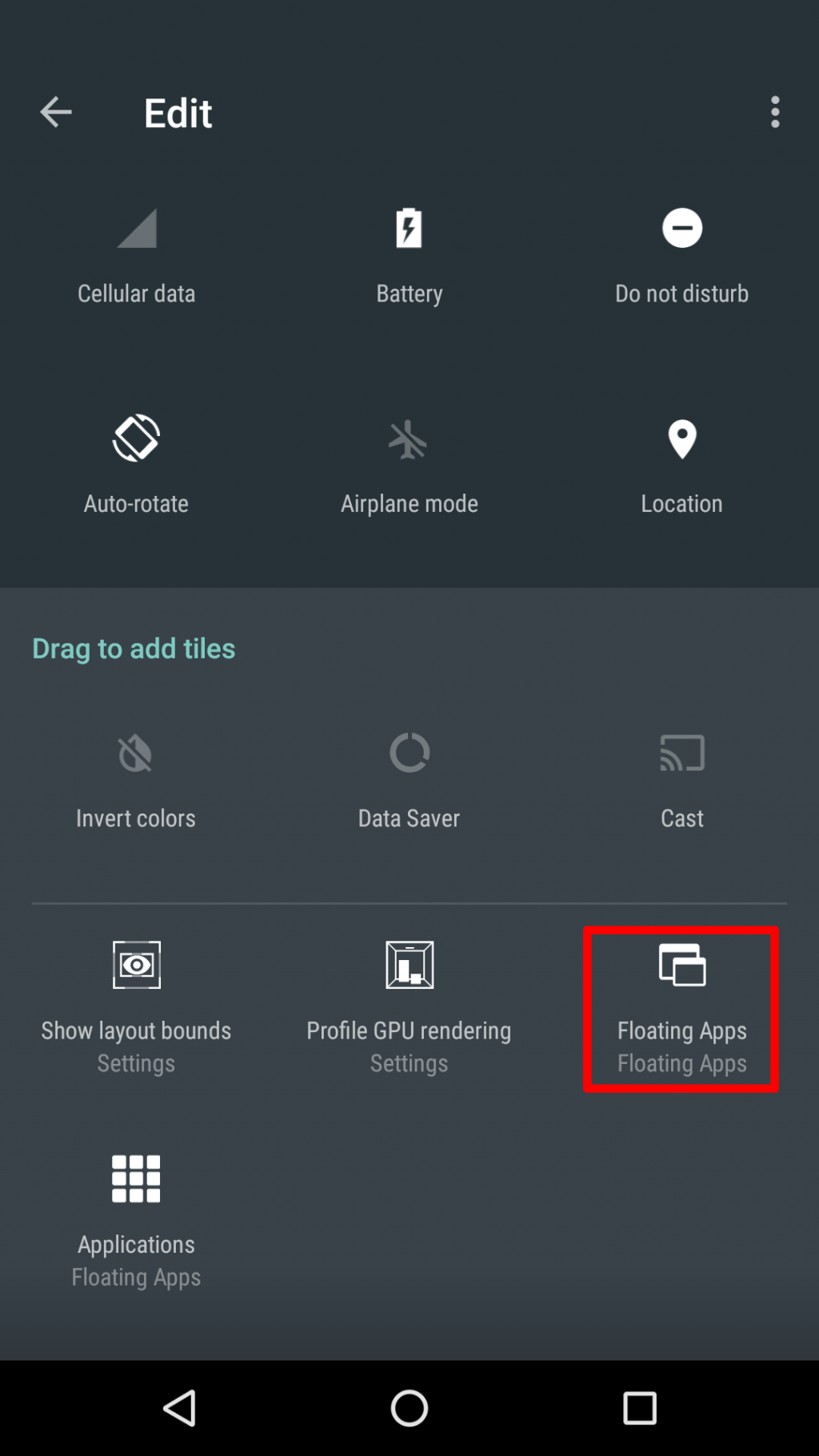 How to enabledisable Floating Apps quickly with Quick Setting Tiles 